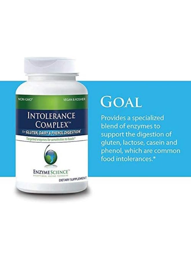 Enzyme Science™ Intolerance Complex™, 30 Capsules – Comprehensive Support for Common Digestive Sensitivities–Gluten, Casein, Lactose, Phenol Sensitivities, and Complex Carbohydrates Intolerance Relief - Image 2